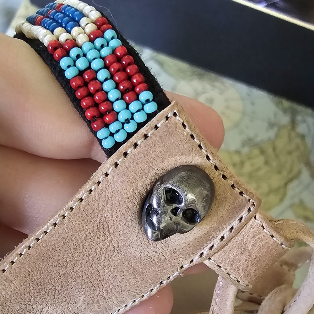 Donald J Pliner beads and scull heels, size 8 B - Picture 7 of 9